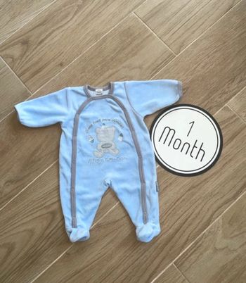 Pyjama velour une pièce absorba 1 mois