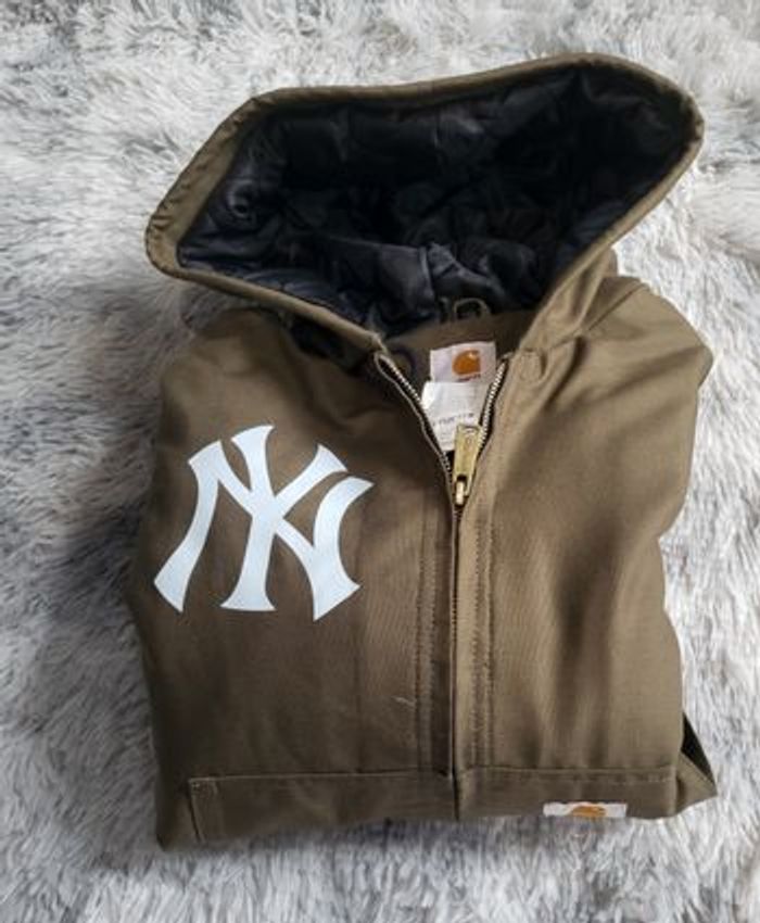 🧥🖤 Magnifique Blouson Carhartt Rework – New York Yankees – Taille S 🤍🧥 - photo numéro 9