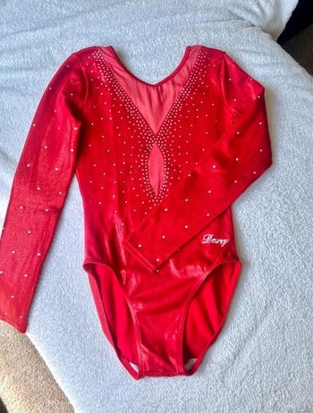Justaucorps rouge strass Darcy