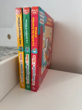 Lot de 3 livres puzzles d’Olive – Dès 2 ans