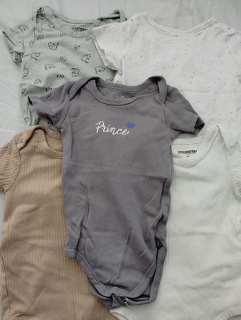 Lot de bodies manches courtes 12mois