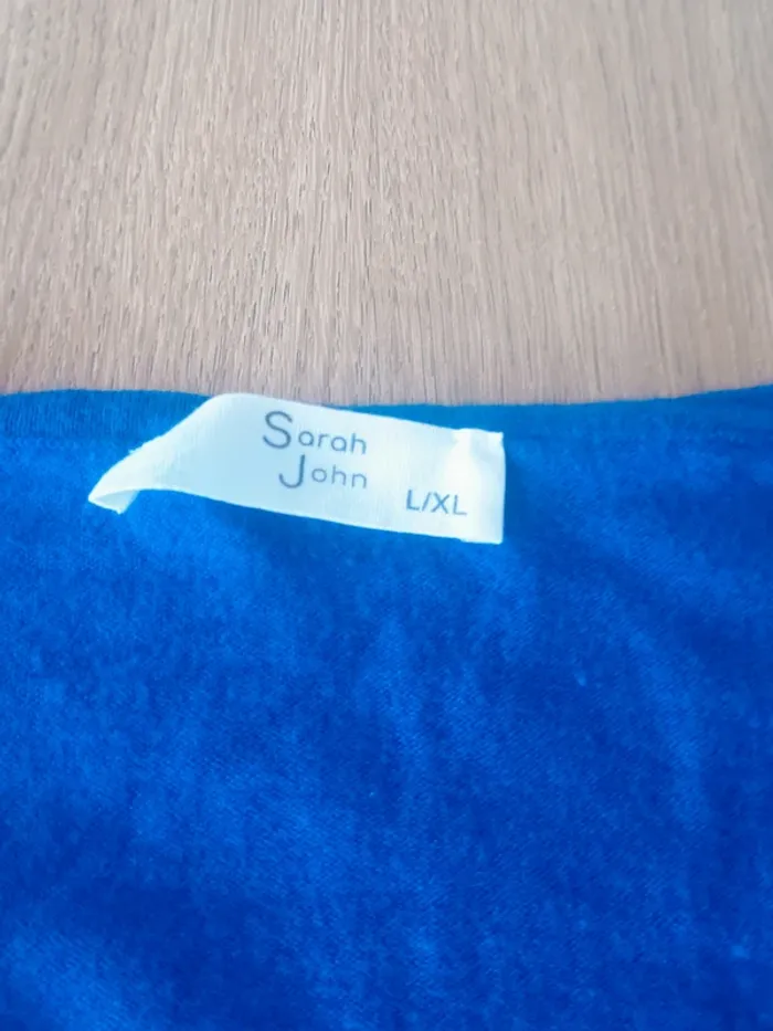 Pull bleu avec motif tête de chef indien – Sarah John – Taille L/XL - photo numéro 4