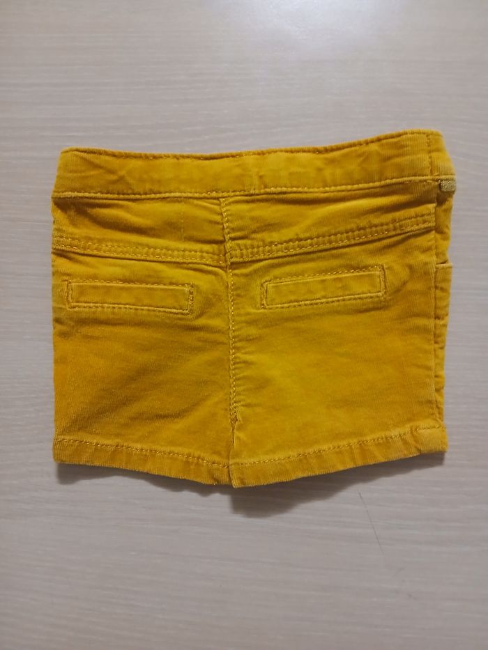 Short bebe d hiver en coton taille 3 mois marque tape a l oeil couleur moutarde - photo numéro 6