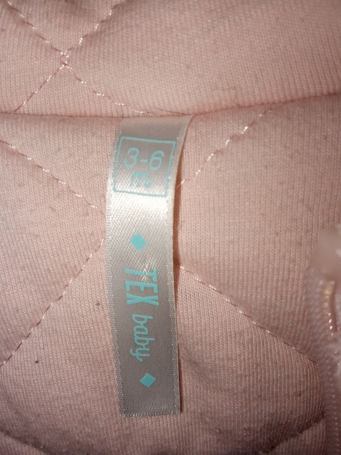 Combinaison hiver pilote polaire, chaude , rose pâle bébé fille marque tex 3,6 mois, hiver, pied, mains - photo numéro 4