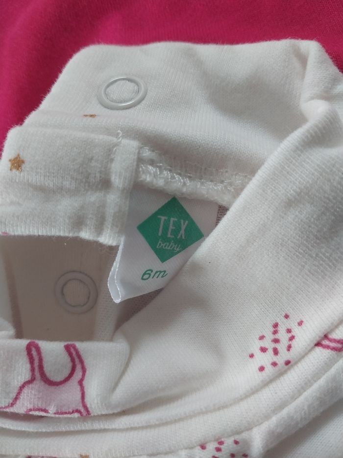 Lot 2 hauts manches longues bébé – 6 mois – Tex Baby - photo numéro 5