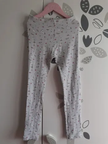 Legging gris motifs licornes
