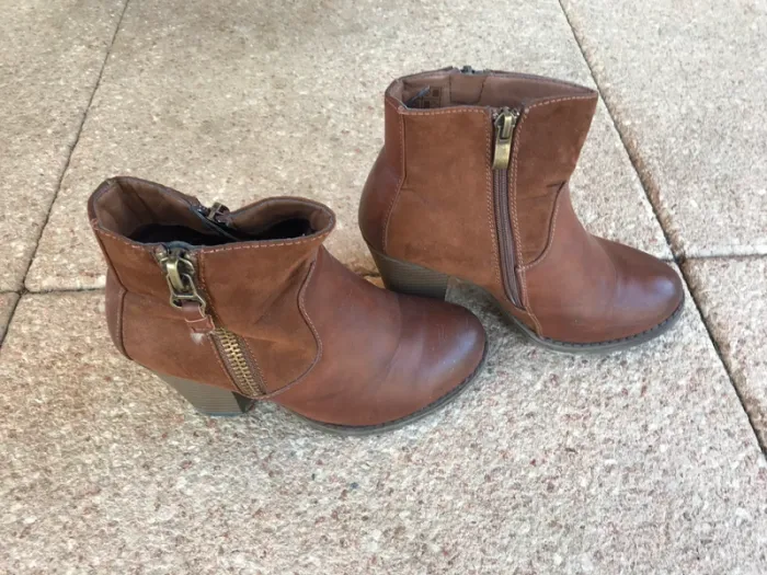 Bottines à talon marron - photo numéro 3