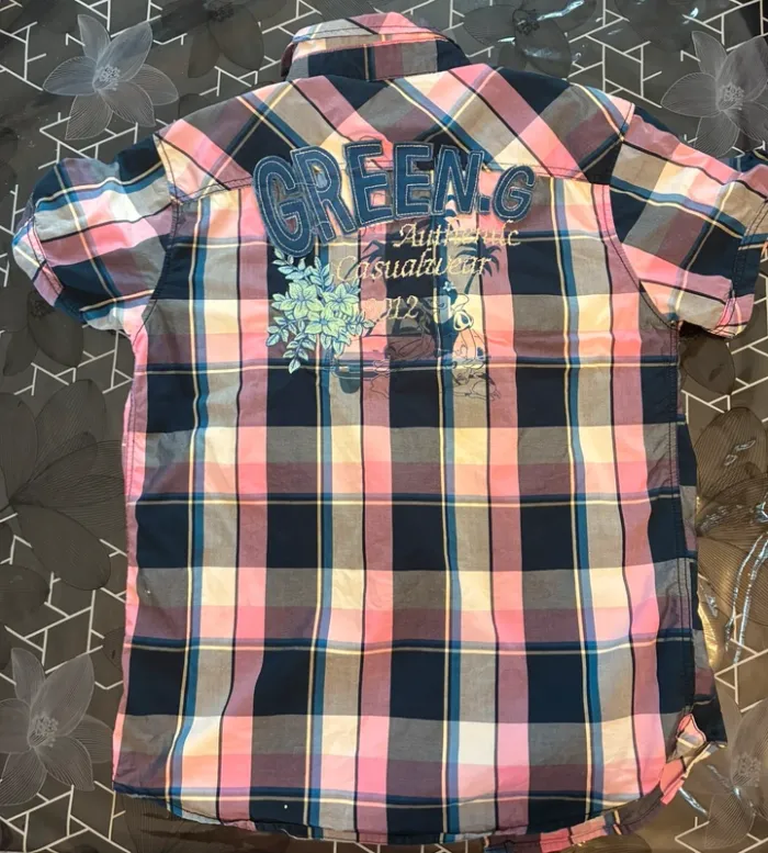 Chemise à carreaux rose - photo numéro 10