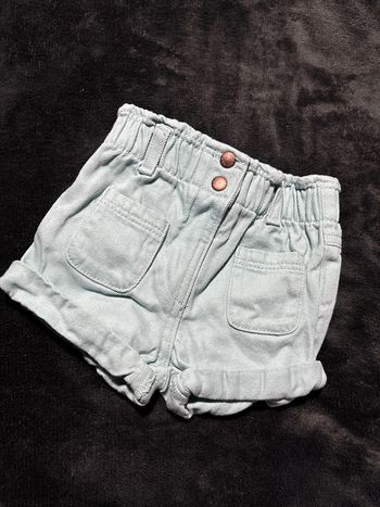 Short jeans fille turquoise