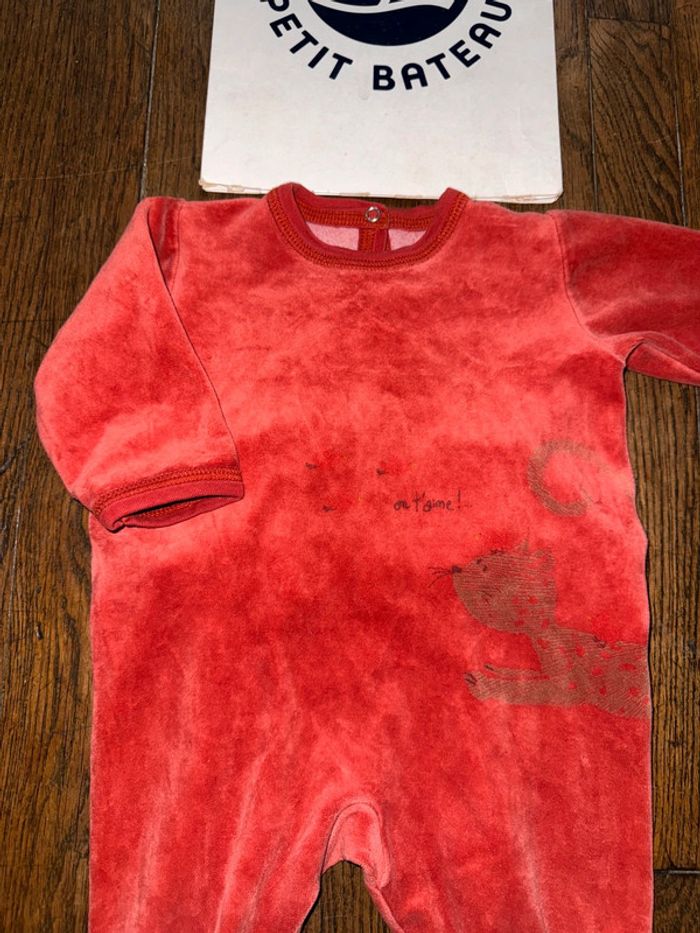 Pyjama velour petit bateau 6 mois - photo numéro 2