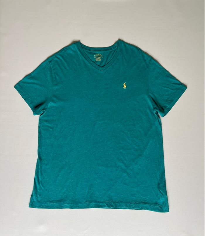 T-shirt Ralph Lauren col V vert homme taille L