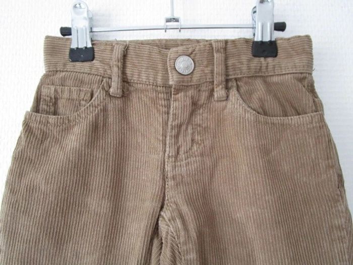 Pantalon beige velours Benetton 12 mois TBE - photo numéro 3
