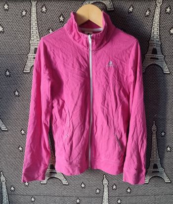 Gilet zippé de sport rose 10ans