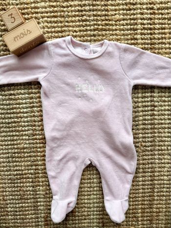 Pyjama velours Vertbaudet 3mois / 60cm