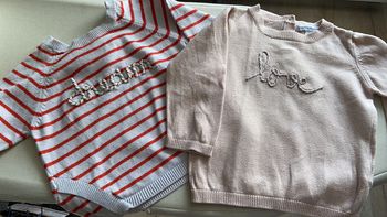 Lot de 2 pulls vertbaudet taille 12 mois