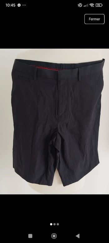 Short chino noir à fines rayures bleu Brice taille 44