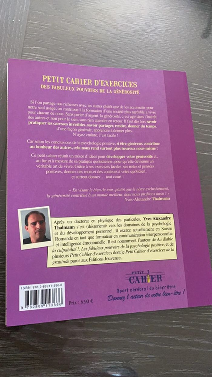 Petit cahier d’exercices -pouvoirs générosité Neuf - photo numéro 2