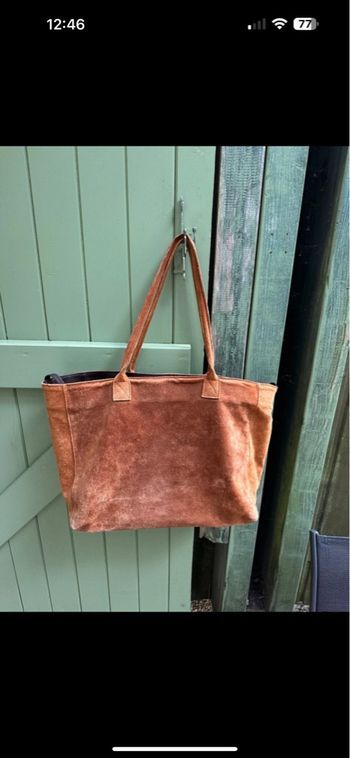 Sac marron en peau
