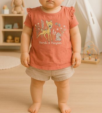 Très beau tee shirt à courte Manche bébé fille Disney