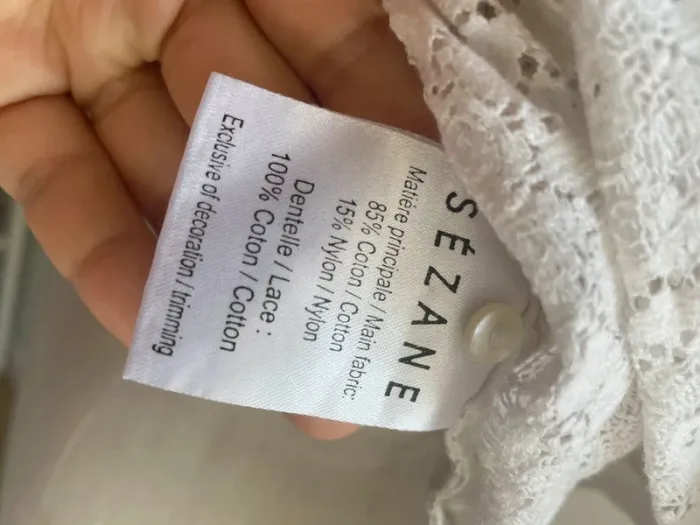 Blouse blanche en dentelle Sézane – taille 36 - photo numéro 6