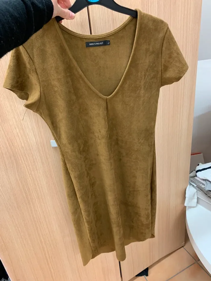 Robe suédine camel