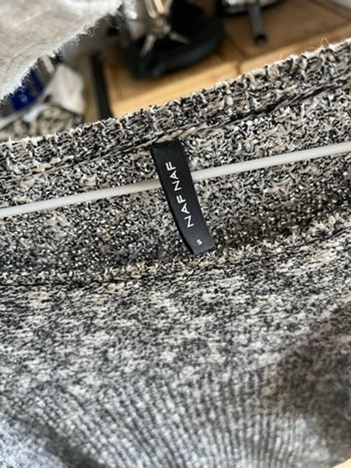 PULL Naf Naf Gris Pailleté S - photo numéro 6