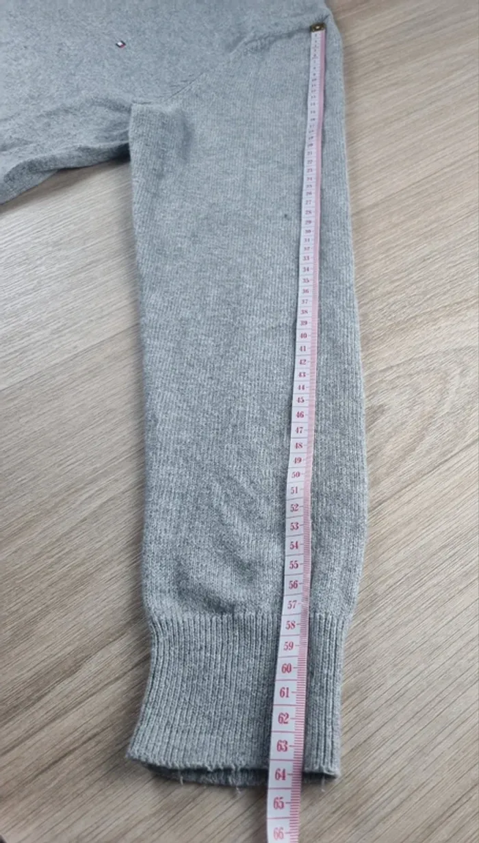 Pull à col V gris Tommy Hilfiger Homme Taille M - photo numéro 5