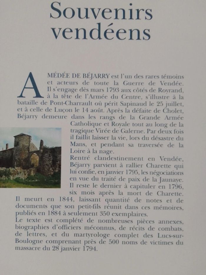 Amédée de Béjarry - Souvenirs de Vendée - photo numéro 3