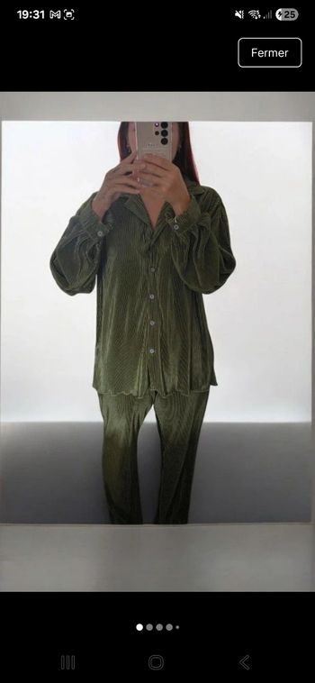 Ensemble pantalon et chemise droit