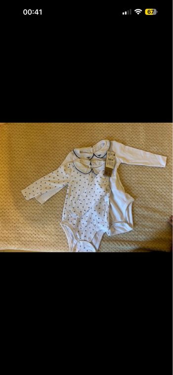 Bodies motif florale Kiabi col Claudine