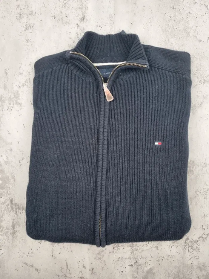 Gilet zippé Tommy Hilfiger noir, S Hommes (mesures en photos) - photo numéro 2