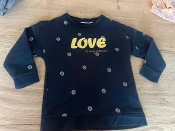 Sweat Lili marelle fleurs 6 ans