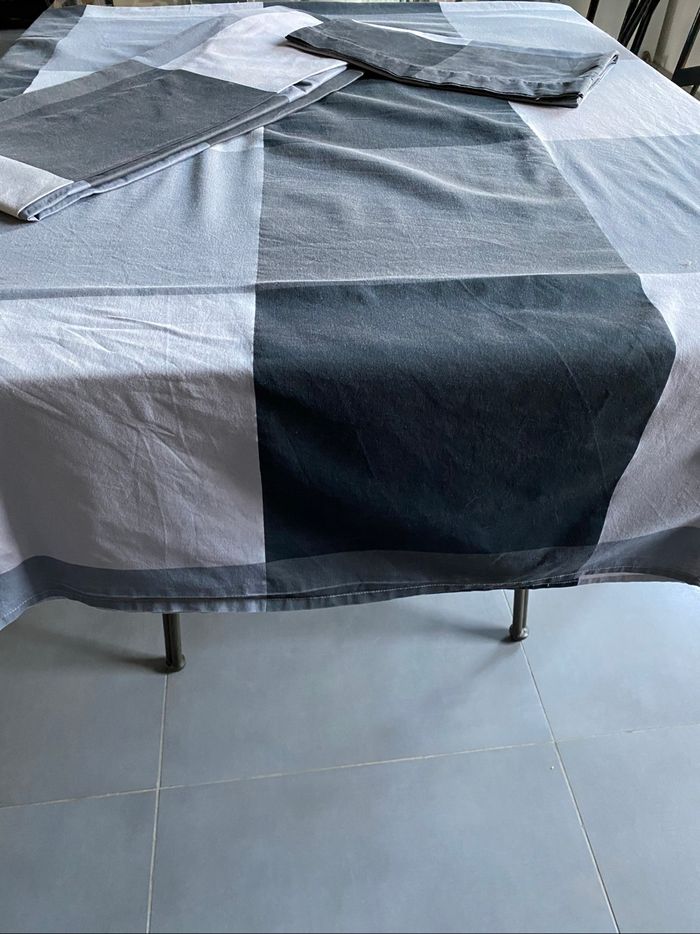 Parure drap housse taie traversin et housse de couette lit une personne - photo numéro 3