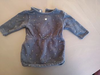 Robe sweat kiabi bleu marine 3 mois