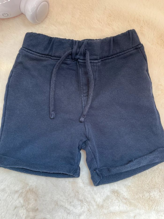 Short en molleton bleu marine TAO - 18 mois - photo numéro 2