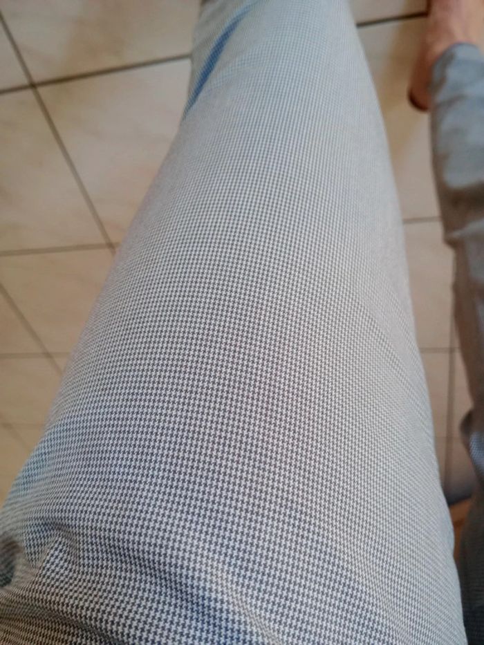 Pantalon femme 36 type cigarette vichy noir et gris c8 - photo numéro 4