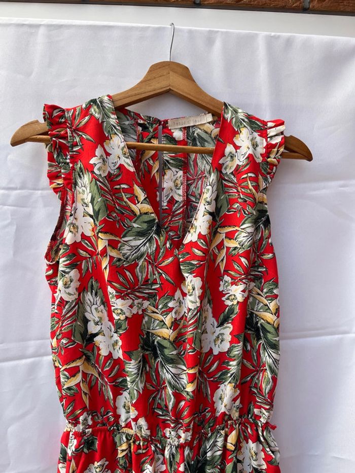 Jolie combinaison fleurie rouge S/M - photo numéro 2