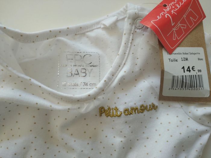 Ensemble Robe legging 12 mois neuf FPC - photo numéro 3