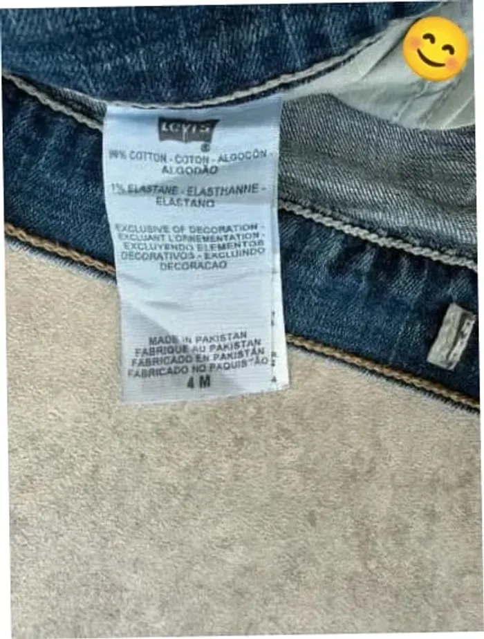 Jeans Levi's W28 FR38 coupe droite bleu Femme Women pan330b - photo numéro 6