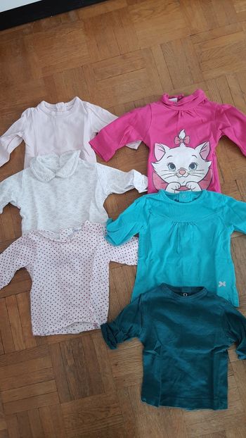 Hauts manches longues fille 1 mois