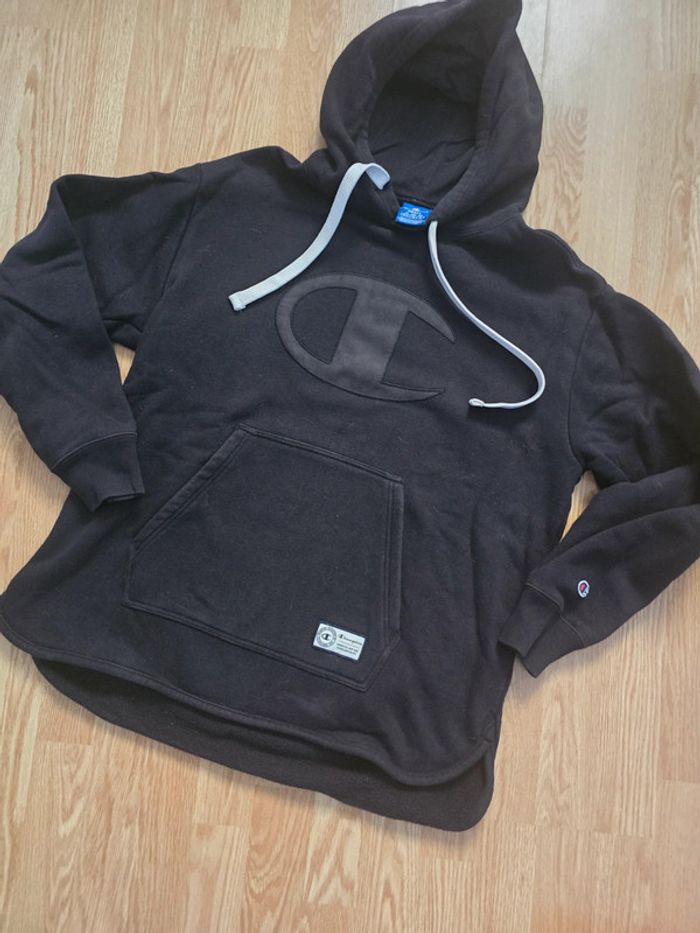 Sweat Vintage Champion Rochester Noir - Taille S Oversize - photo numéro 9