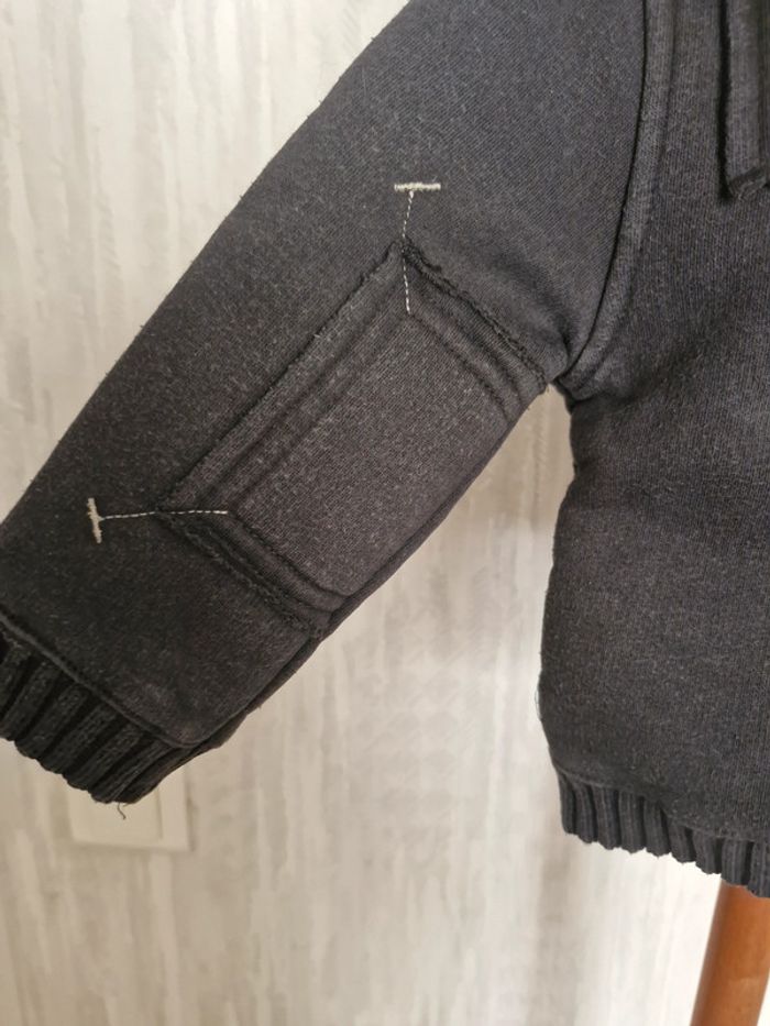 Manteau zippé capuche bébé 12 mois Obaïbi Coton Polyester - photo numéro 3