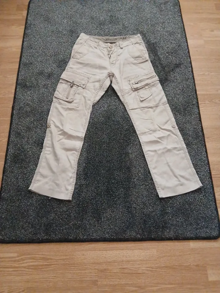Pantalon celio léger style cargo taille 36 en ramie - photo numéro 7