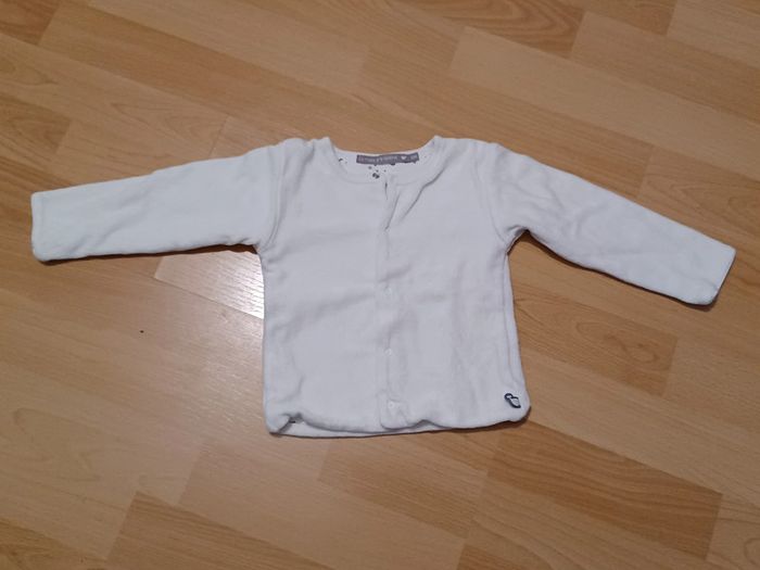 Gilet velours 12 mois Phare de la baleine