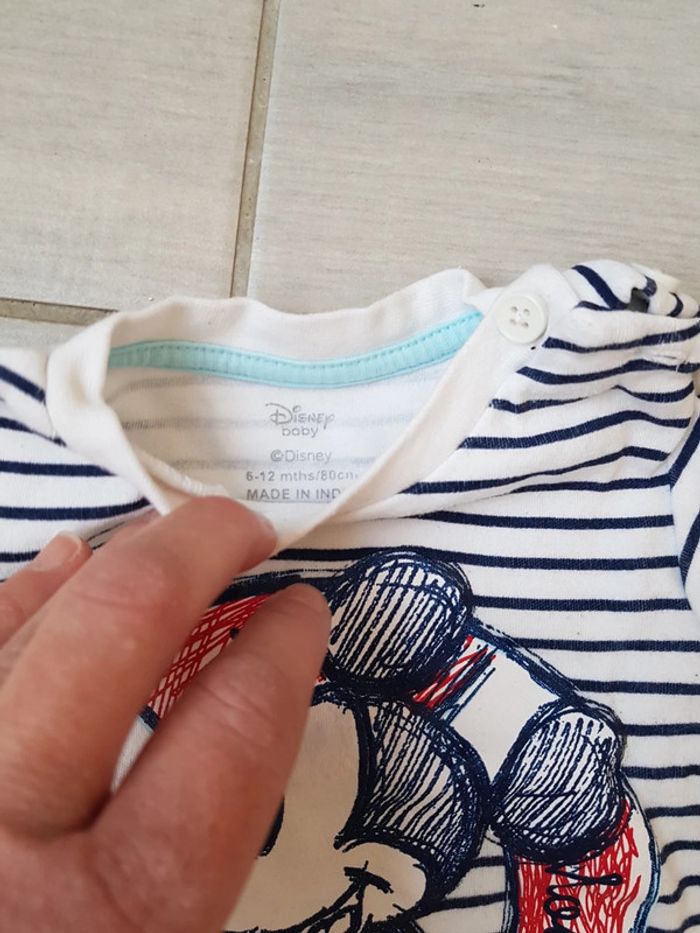 Tshirt manche courte Mickey Disney taille 6/12 mois - photo numéro 2