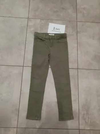 Jean skinny kaki 8 ans Kiabi