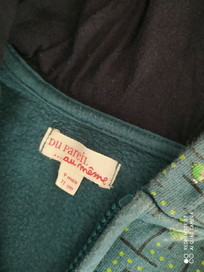 Gilet zippé DPAM 9 mois - photo numéro 3