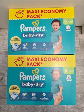 🍼 Pampers Baby-Dry T6 Lot de 2 × 80 couches (13–18 kg)