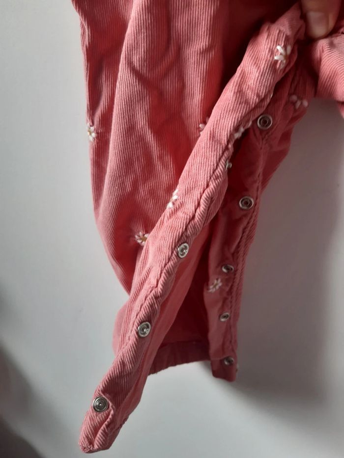 Ensemble Bébé fille 18 mois DPAM salopette velours et pull - photo numéro 11