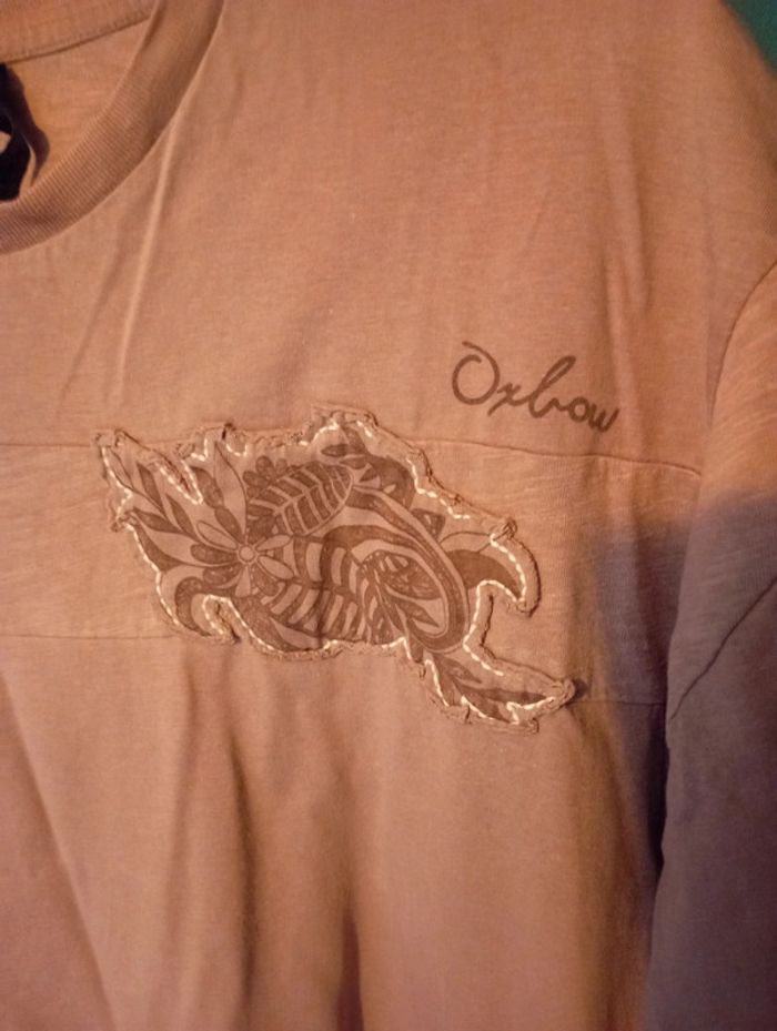Tee shirt homme Oxbow coton  marron clair - photo numéro 2